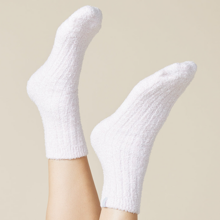 Marshmallow Crew Socks - Heather Blush Pink