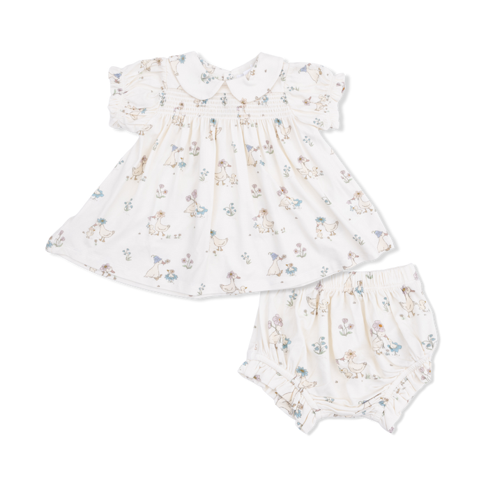 Flower Ducklings Smocked Dress Set