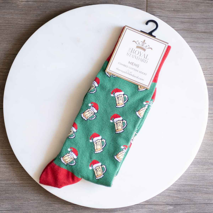 Men's Christmas Beer Cheers Socks