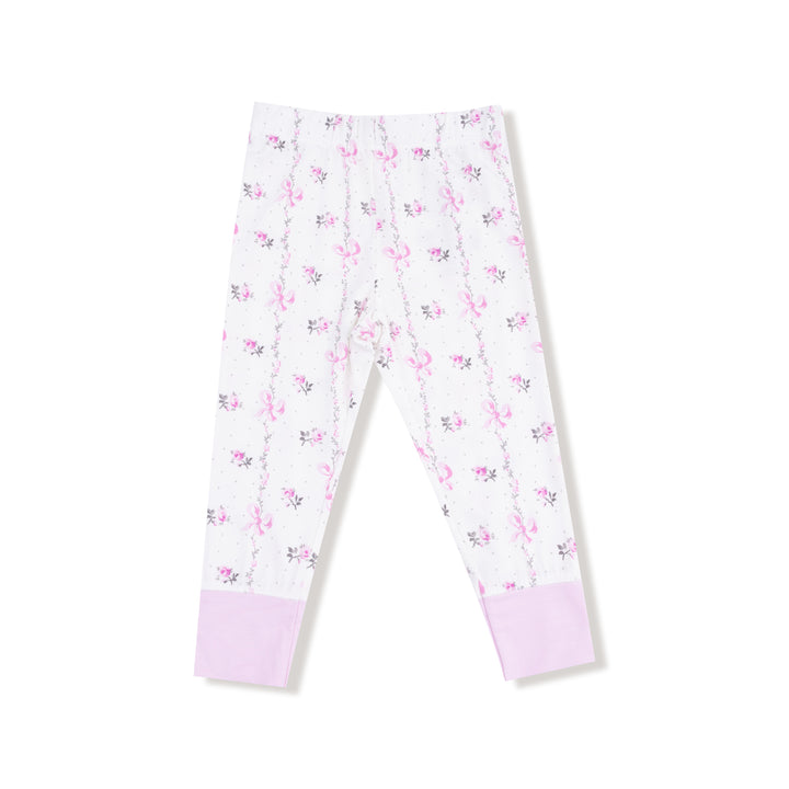 Dainty Buds And Bows Stripe Loungewear Set