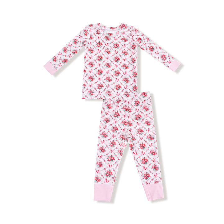 Rose Bow Lattice Loungewear Set