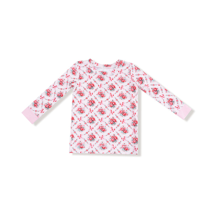 Rose Bow Lattice Loungewear Set