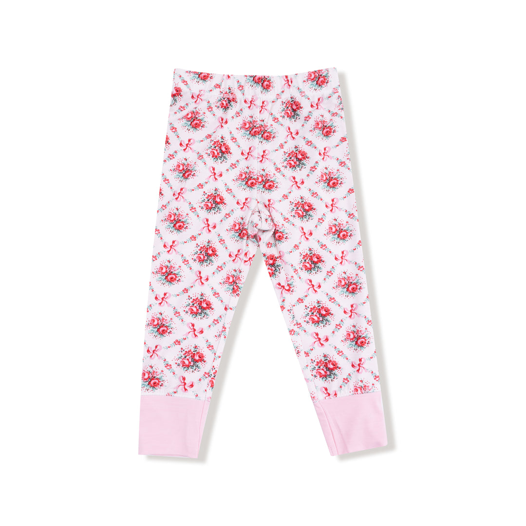 Rose Bow Lattice Loungewear Set