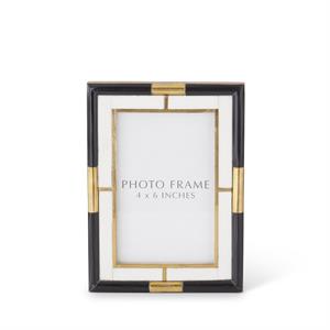 7.5 Inch Black Cream & Gold Tiled Photo Frame (4x6)