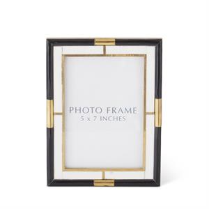 8.5 Inch Black Cream & Gold Tiled Photo Frame (5x7)