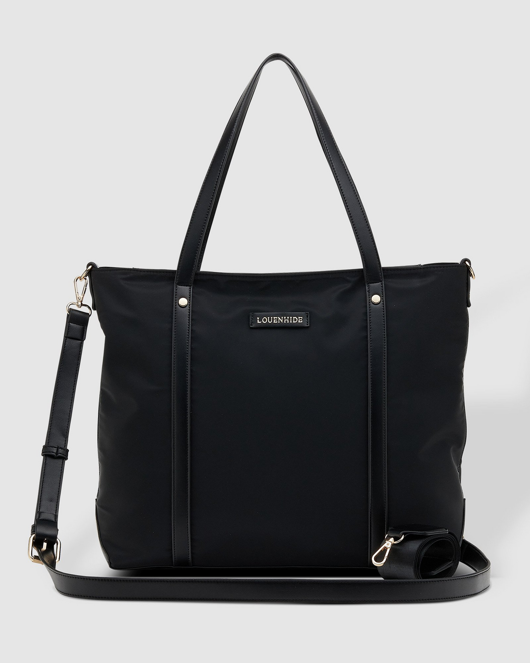 black nylon travel tote bag Nora Nylon Travel Tote