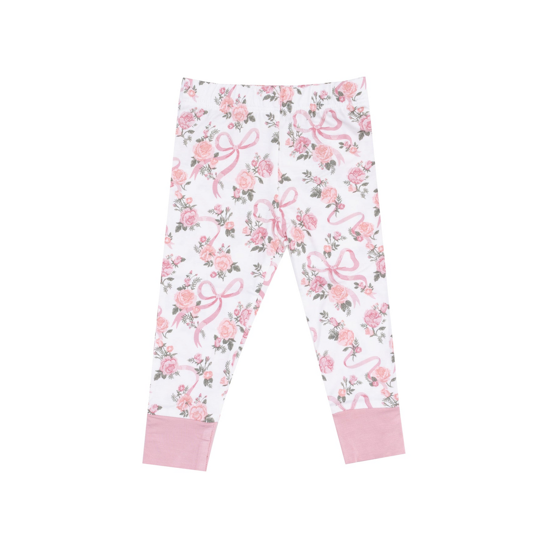 Ribbon and Flowers Short Sleeve Loungewear Set