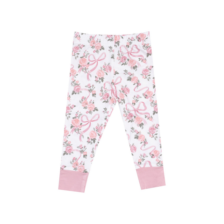 Ribbon and Flowers Short Sleeve Loungewear Set