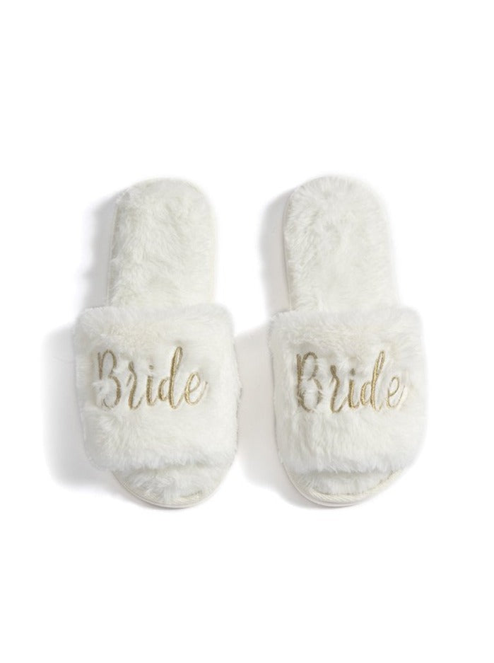 "Bride" Slippers S/M, Ivory