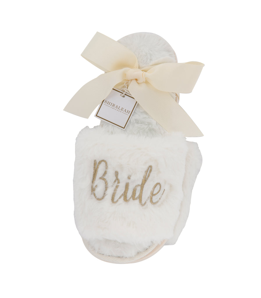 "Bride" Slippers S/M, Ivory