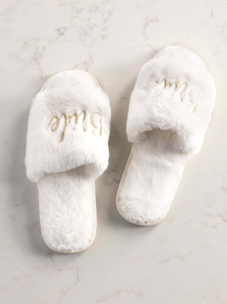 "Bride" Slippers S/M, Ivory