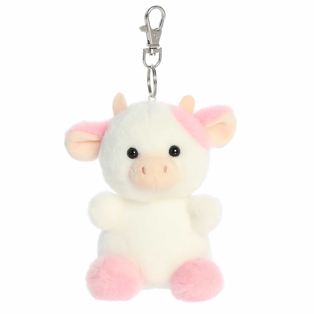 Belle Strawberry Cow Palm Pals Clip-On Plush