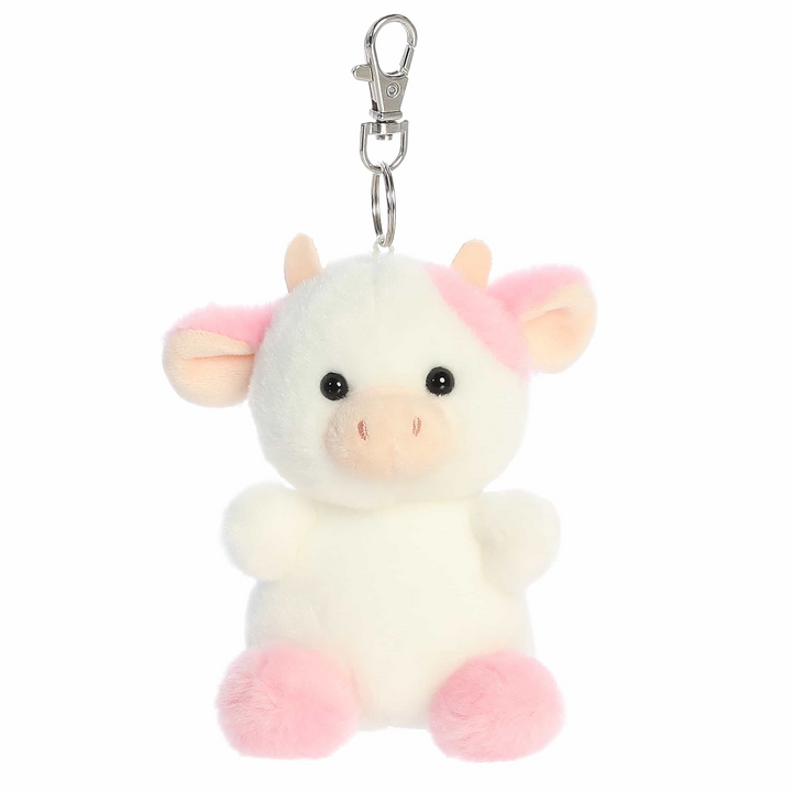 Belle Strawberry Cow Palm Pals Clip-On Plush