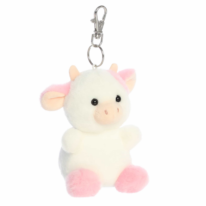 Belle Strawberry Cow Palm Pals Clip-On Plush