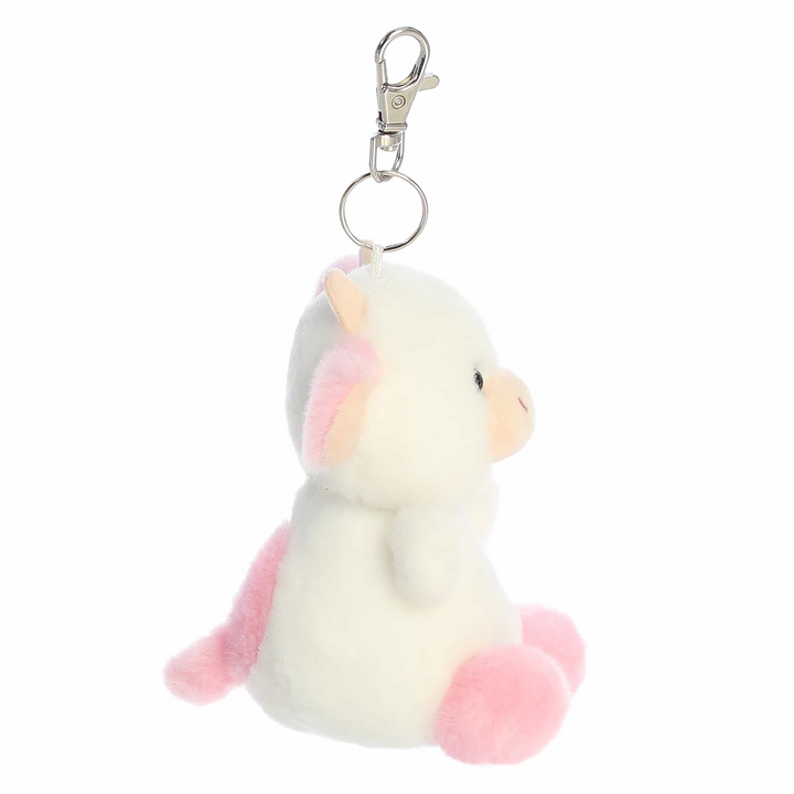 Belle Strawberry Cow Palm Pals Clip-On Plush