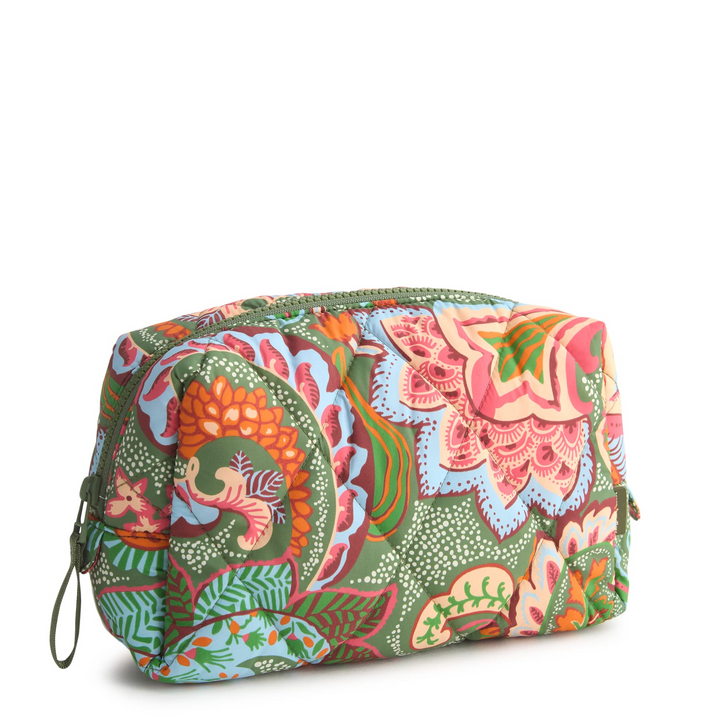 Medium Cosmetic Bag - Leaf Me Not Paisley
