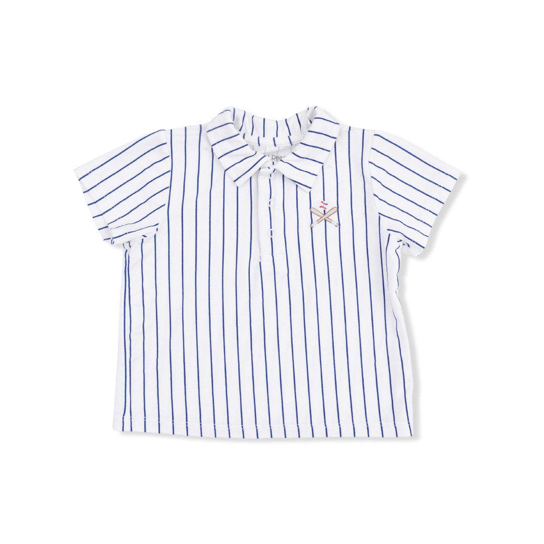 Baseball Stripe Polo with Short