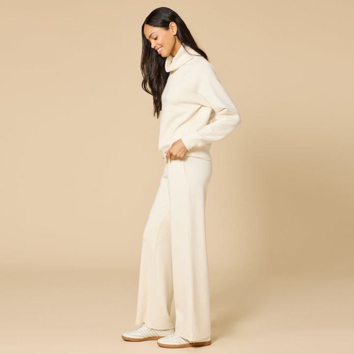 DreamTech Cowl Neck with Pleat Pant - Almond (Small)