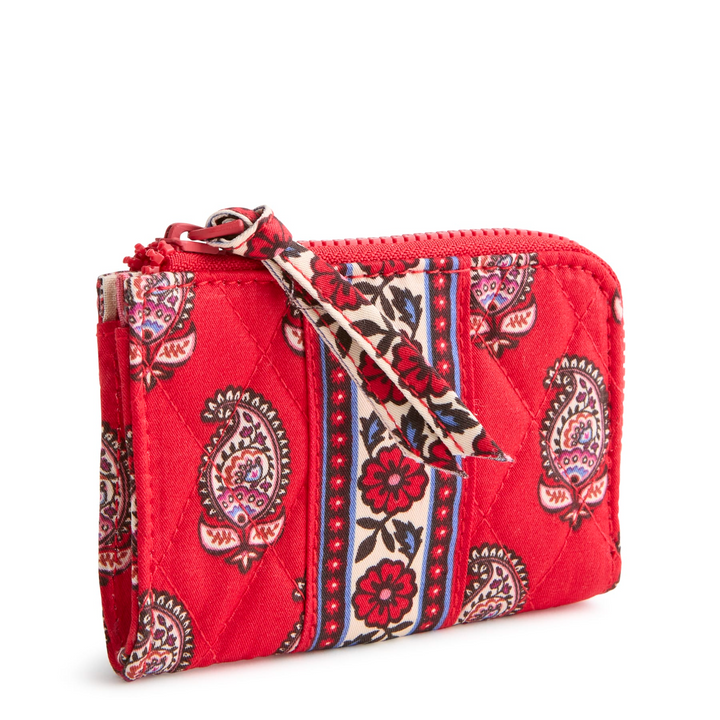 Zip Card Pouch - Flowering Paisley Goji Berry