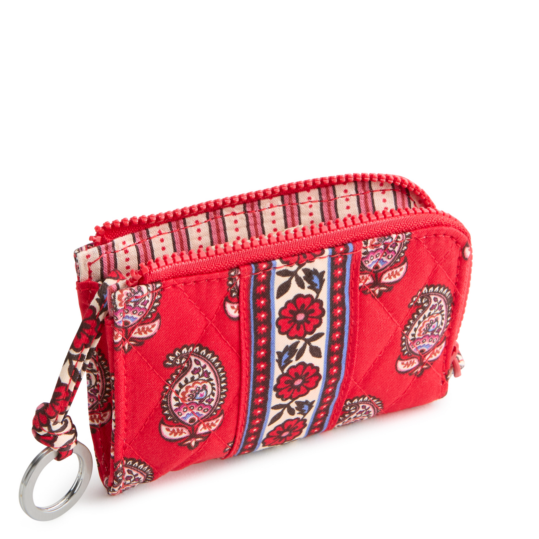 Zip Card Pouch - Flowering Paisley Goji Berry