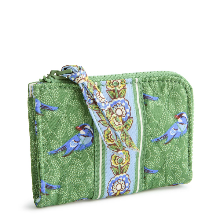Zip Card Pouch - Green Birds