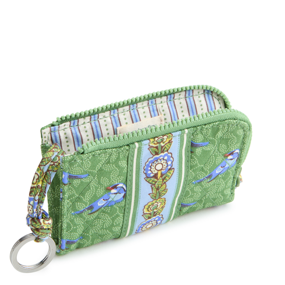 Zip Card Pouch - Green Birds