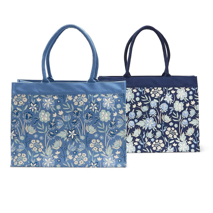 Blue Floral Tote Bag