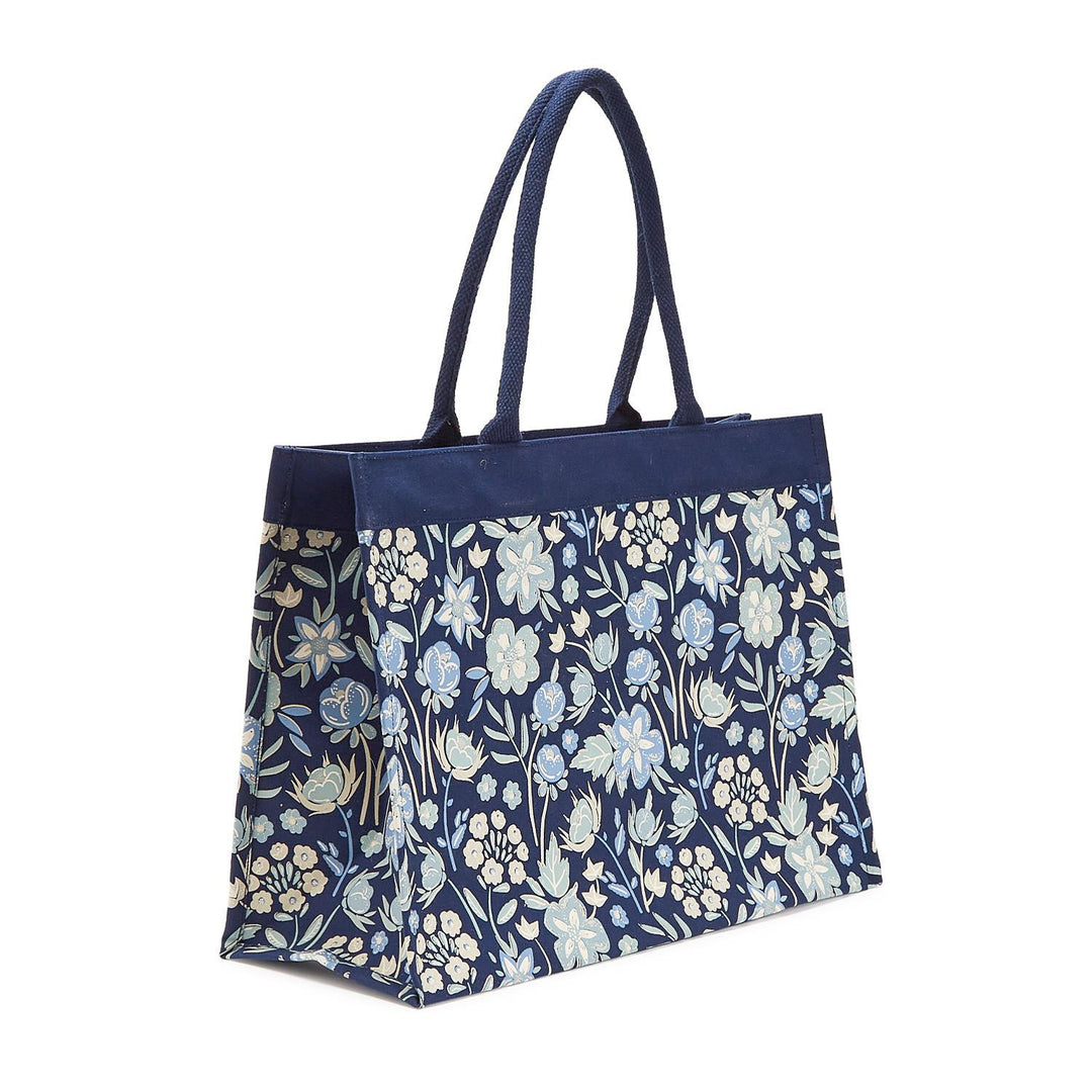 Blue Floral Tote Bag
