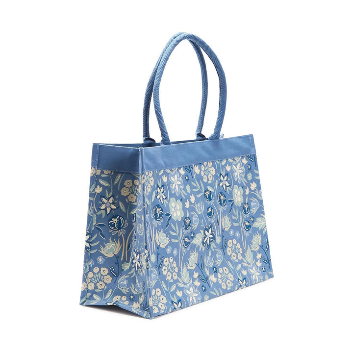 Blue Floral Tote Bag