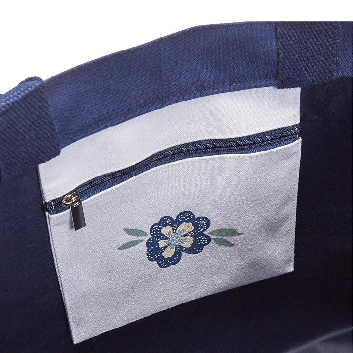 Blue Floral Tote Bag