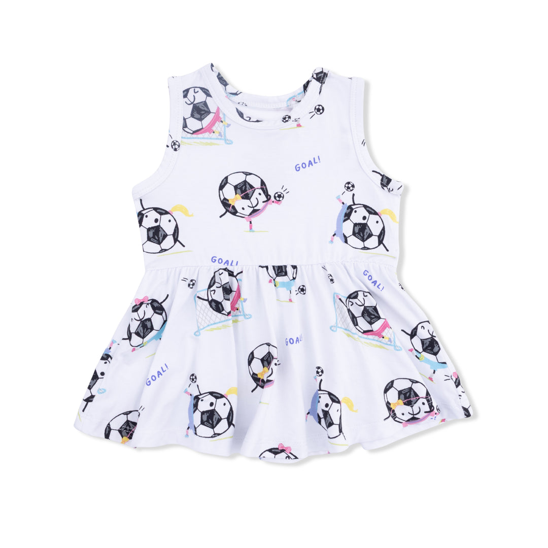 Soccer Balls Playing Soccer Pink Peplum Tank Top And Bike Short