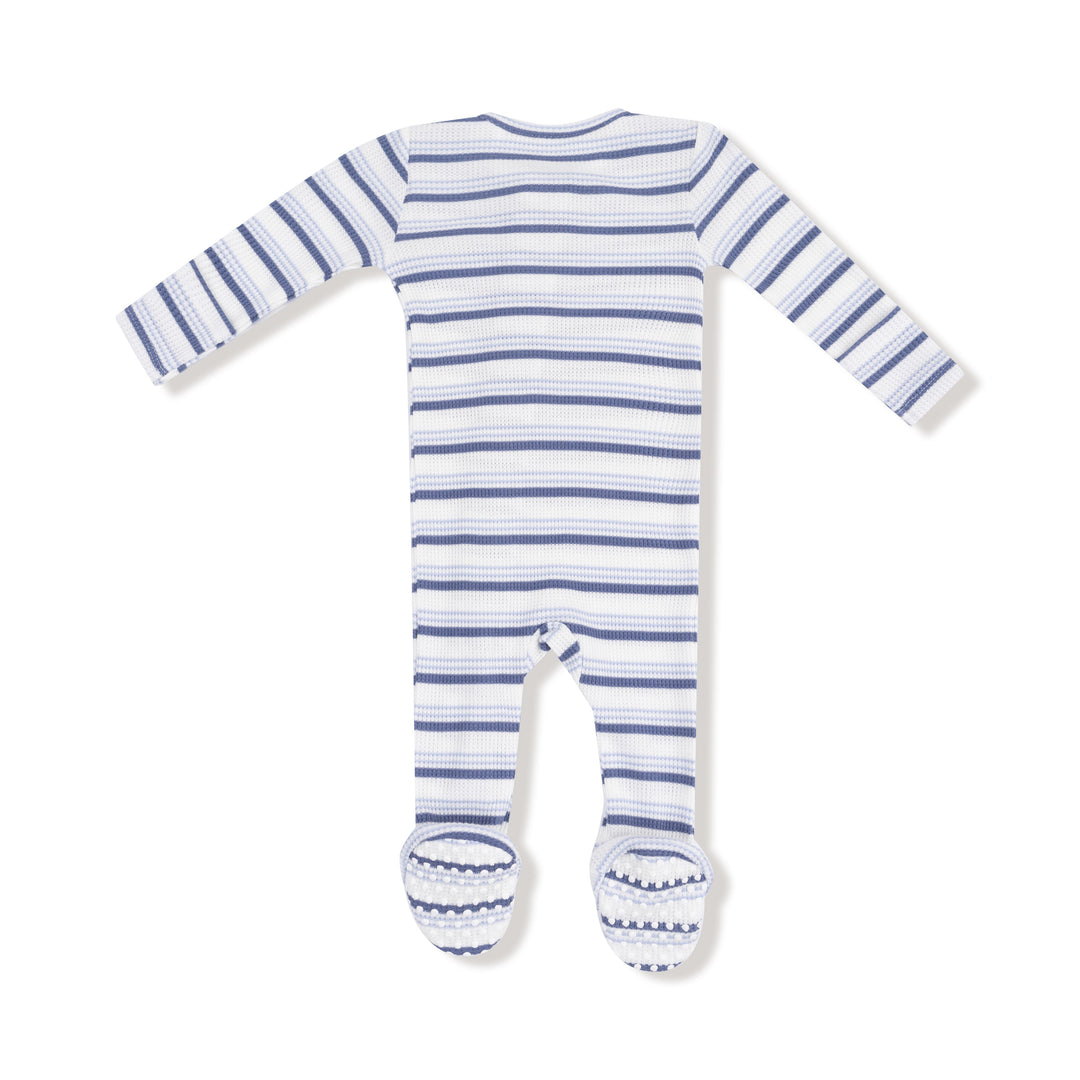 Vintage Stripe Blue Footie