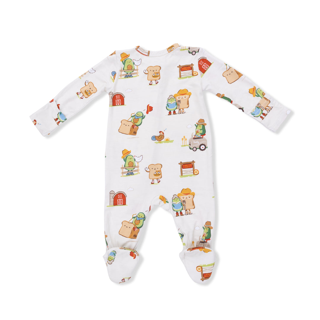 Avocado Toast - American Gothic 2 Way Zipper Footie