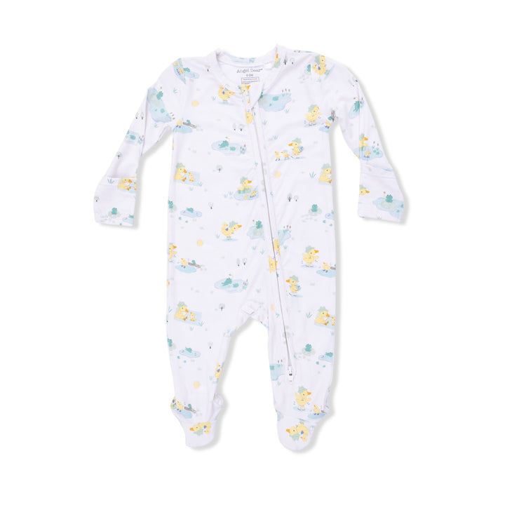 Frog And Duck Pond 2 Way Zipper Footie