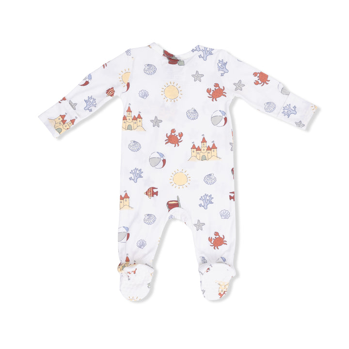 Sunny Sandcastles 2 Way Zipper Footie