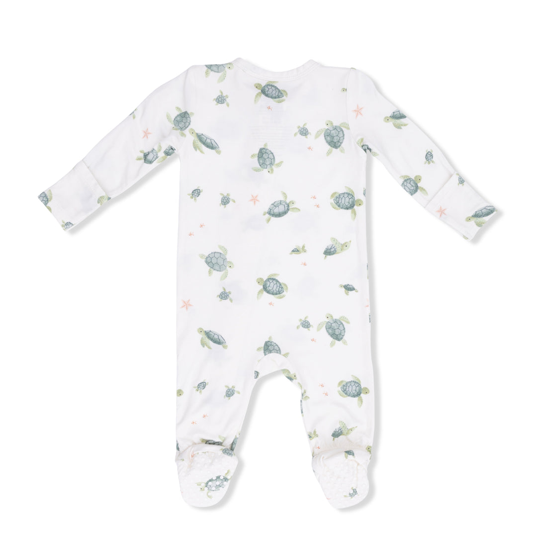 Sea Turtles  2 Way Zipper Footie