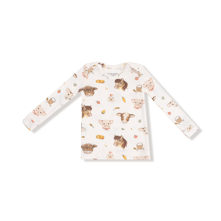 Vintage Baby Farm Animals Loungewear Set