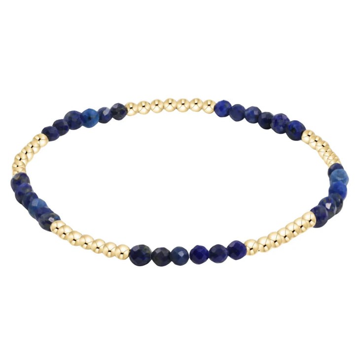 Blissful Pattern 2.5mm Bead Bracelet - Lapis