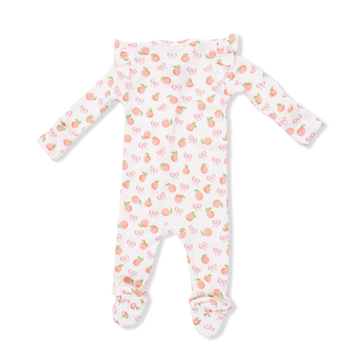 Little Peaches 2 Way Ruffle Sleeve Zipper Footie