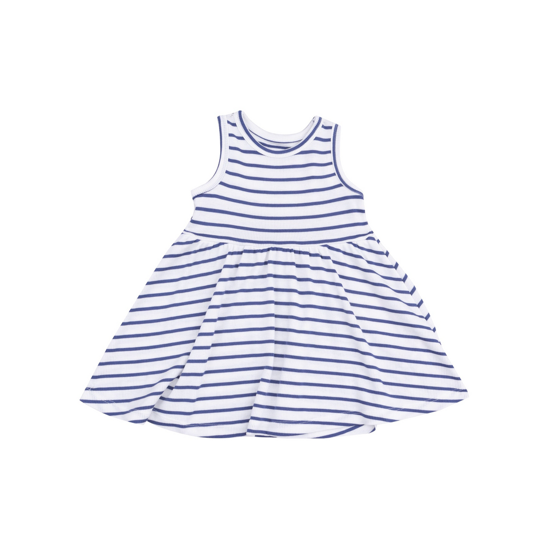 Stripe Vintage Blue Tank Dress And Bloomer