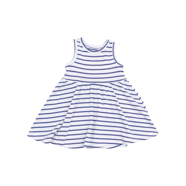 Stripe Vintage Blue Tank Dress And Bloomer