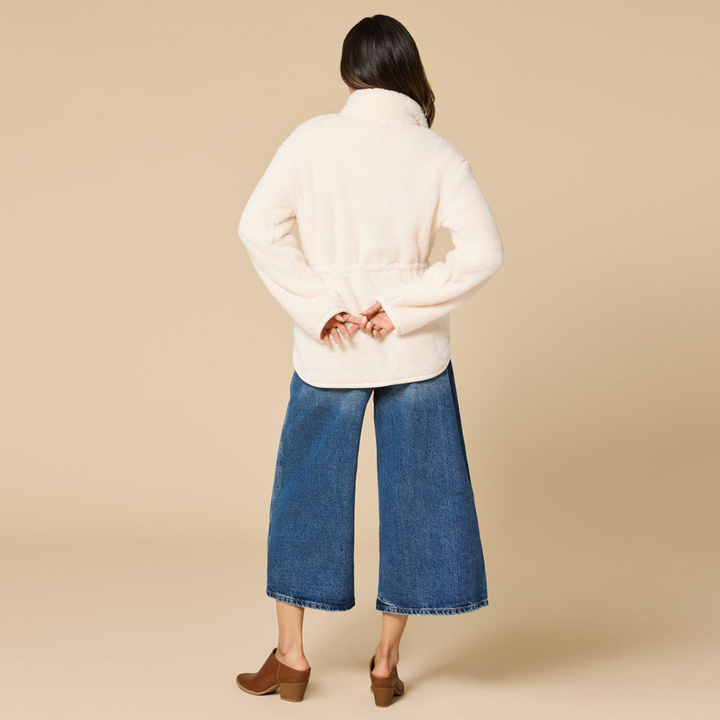 DreamPlush Zip Tunic - Almond (Large)