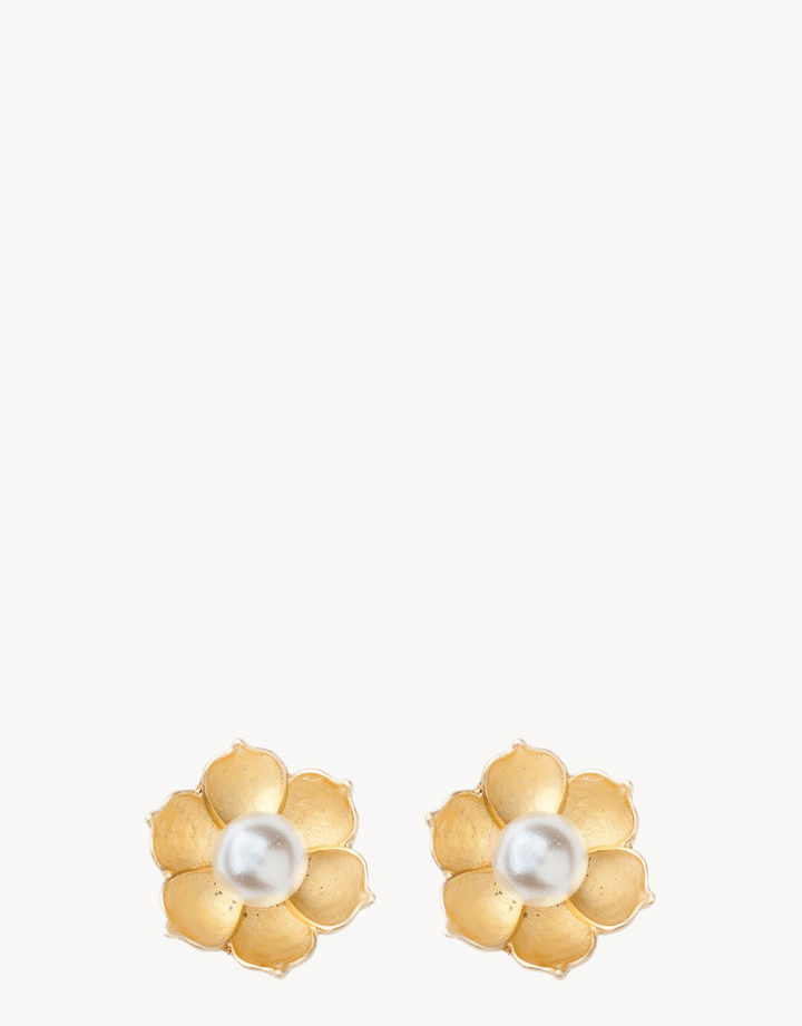 Sea La Vie - Stud Earrings Bloom/Magnolia Flower