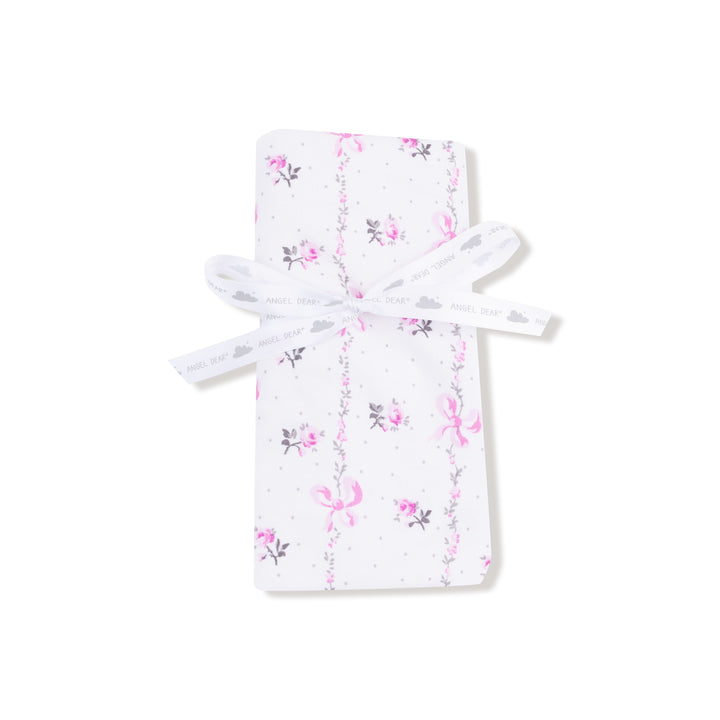 Dainty Buds And Bows Stripe - Ruffle Blanket