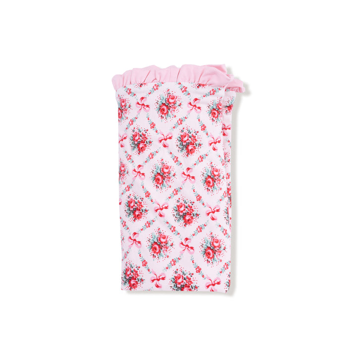 Rose Bow Lattice - Ruffle Blanket
