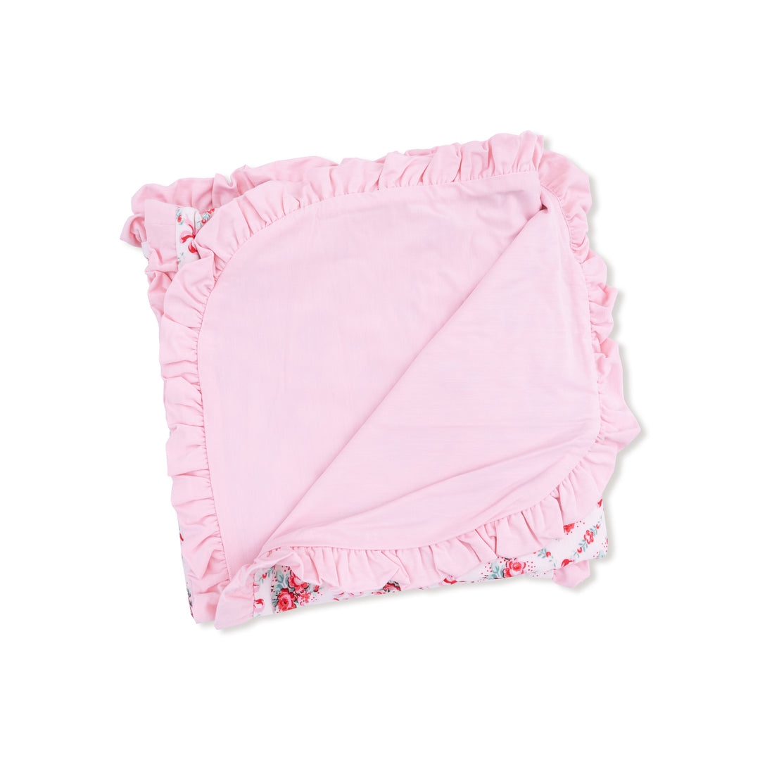 Rose Bow Lattice - Ruffle Blanket