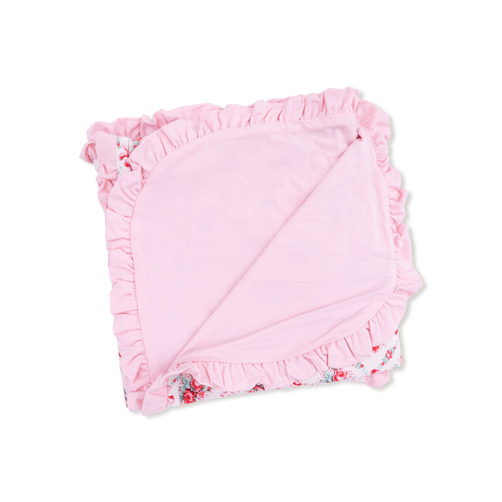 Rose Bow Lattice - Ruffle Blanket