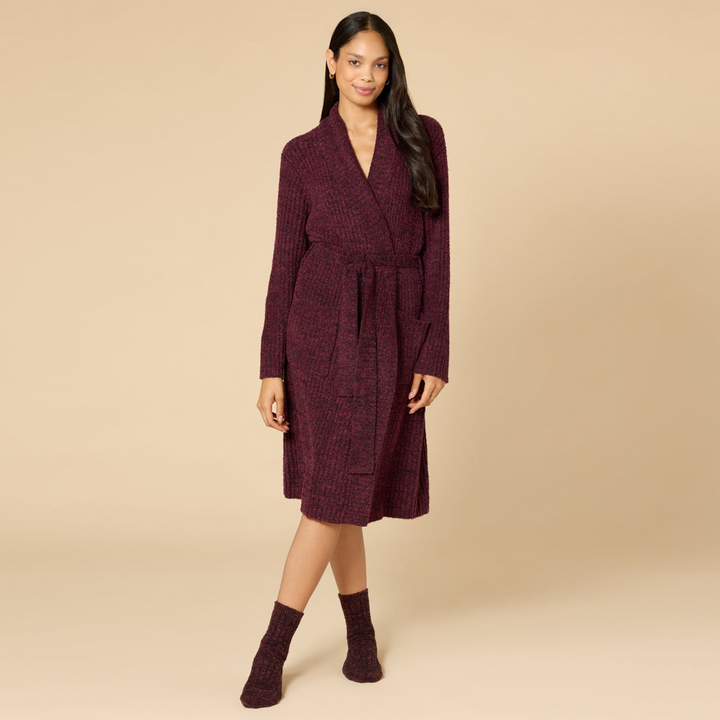 Marshmallow Wrap Robe - Dark Heather Cherry Cola (S/M)