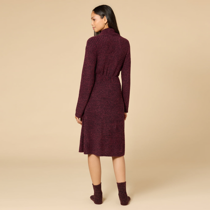 Marshmallow Wrap Robe - Dark Heather Cherry Cola (S/M)