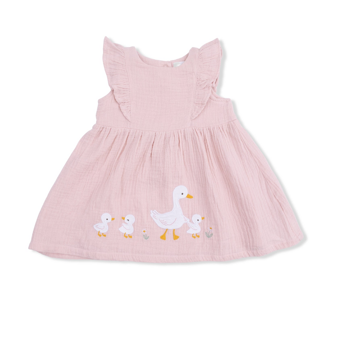 Lotus Flower Ducklings Dress And Bloomer